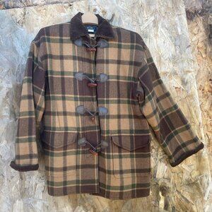 Vintage Plaid Brown Coat
